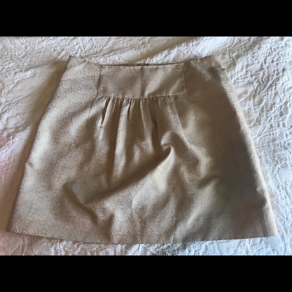 J crew metallic skirt